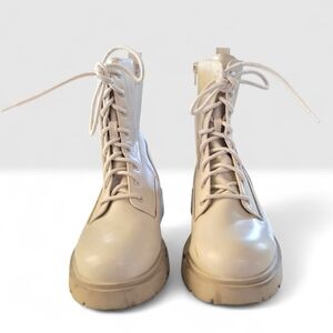 NoBo Tan Lace-Up Combat Boots 10W